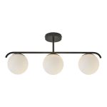 Nordlux Grant Pendellampa Glas Svart | Passande för 3x E14